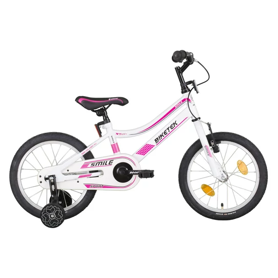 16" Biketek Smile kerékpár fehér-pink